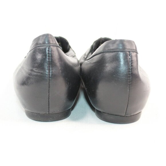 Munro Womens Sz 9.5 N Black Leather Penny Loafer Slip On Flat Shoes Classic - Picture 6 of 9